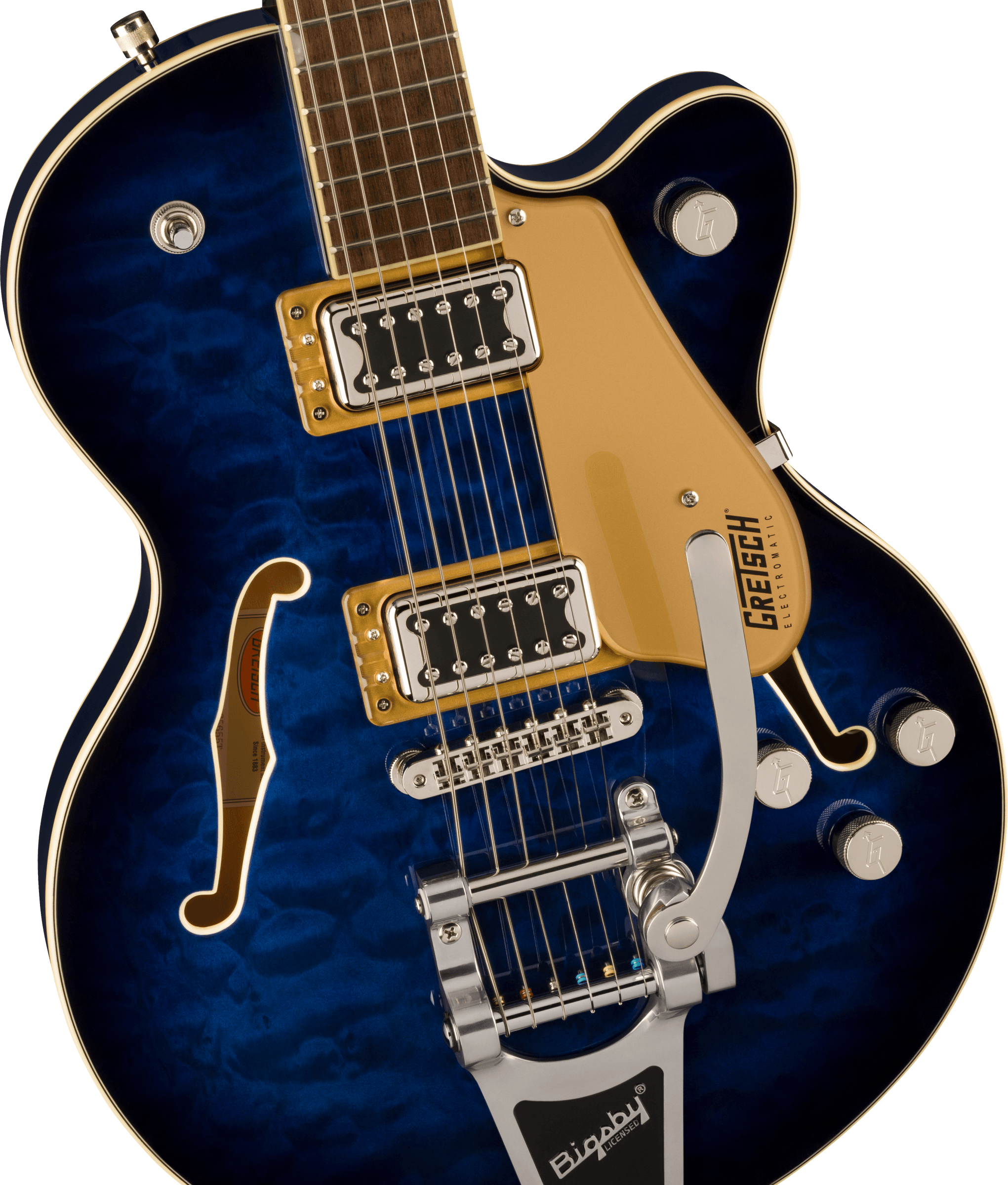 Gretsch G5655T-QM Electromatic® Center Block Jr. Single-Cut Quilted Maple with Bigsby®, Hudson Sky