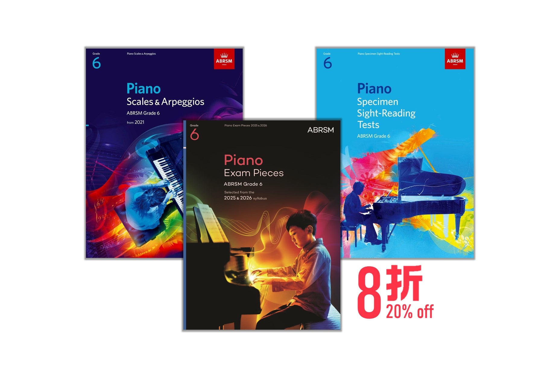 (Package) ABRSM 2025-26 Piano Exam Pieces Grade 6 + Sight-Reading + Scales & Arpeggios