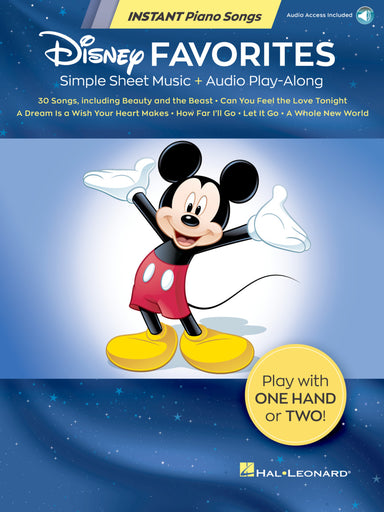 Disney Favorites – Instant Piano Songs Simple Sheet Music + Audio Play-Along