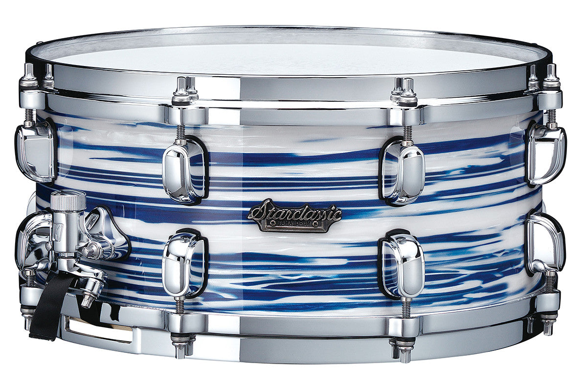 TAMA Starclassic Maple  14" x 6.5" Snare Drum (Blue & White Oyster)