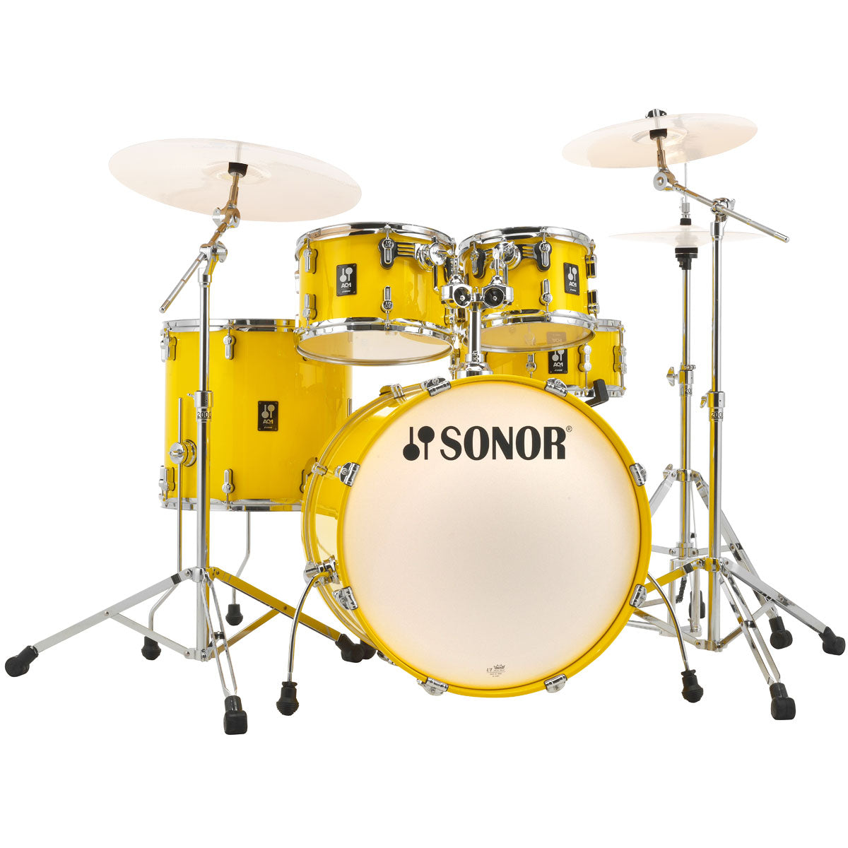 SONOR AQ1 Limited Edition 5-pc Drum Kit With Hardware (Lite Yellow)