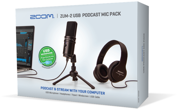 Zoom ZUM-2 USB Podcast Mic Pack