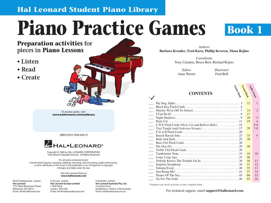 Hal Leonard Student Piano Library: Piano Practice Games Book 1