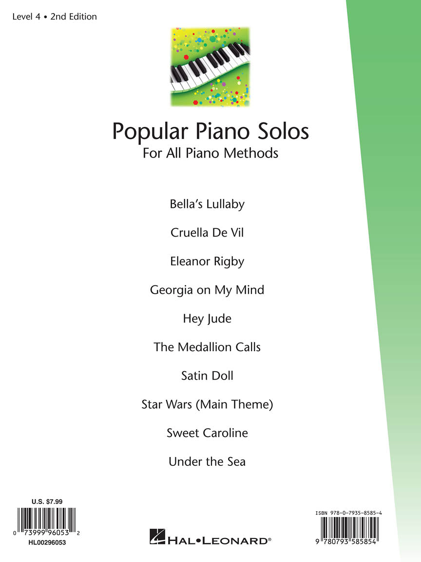 Popular Piano Solos Book 4 (2nd Edition) - Hal Leonard Student Piano Library