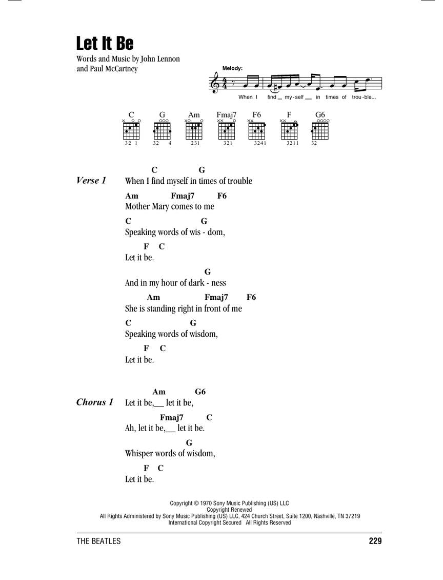 The Beatles Guitar Chord Fake Book 披頭四樂隊