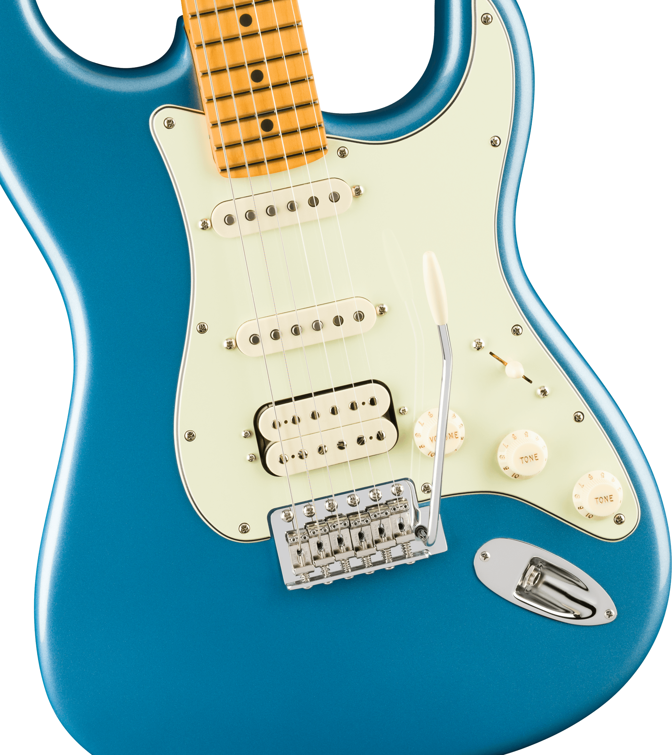 Fender American Professional Classic Stratocaster® HSS, Maple Fingerboard, Faded Lake Placid Blue