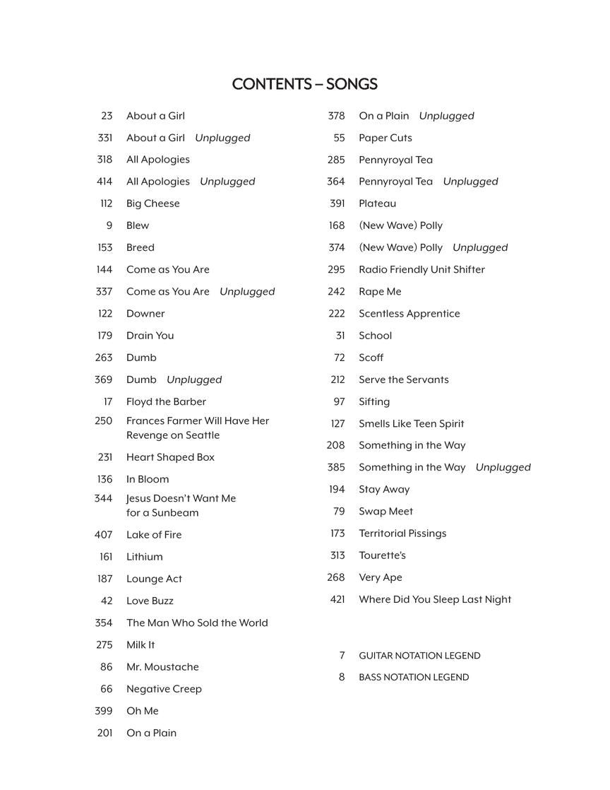 Nirvana – The Complete Scores (Full Band Scores)