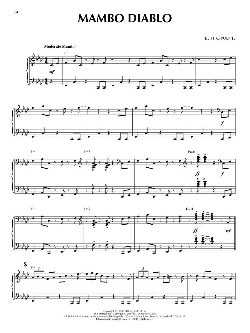 Afro-Cuban Jazz - Jazz Piano Solo Series Volume 68