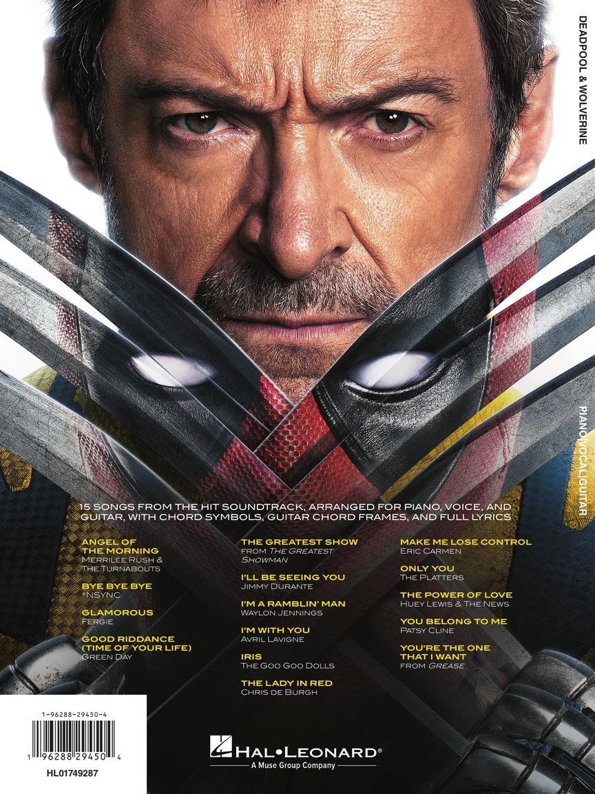 《死侍與狼人》電影音樂 Deadpool & Wolverine Music from the Original Motion Picture Soundtrack (Piano/Vocal/Guitar)