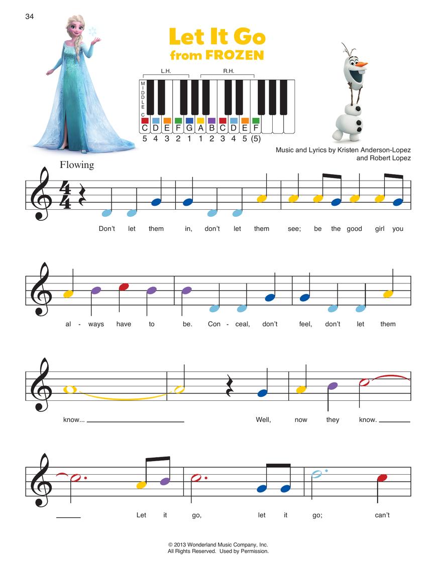 Piano-by-Color – Disney Songs (Easy Beginner Piano)