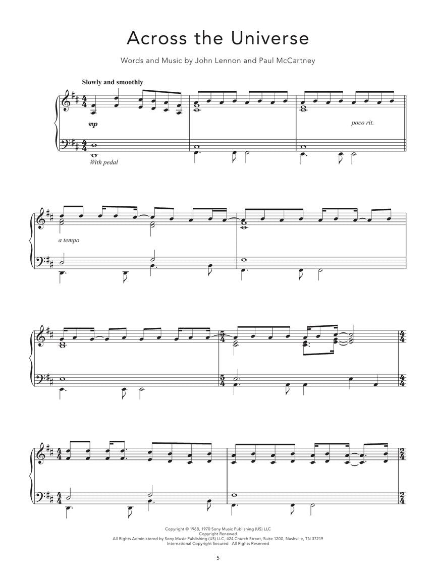 Peaceful Piano Solos: The Beatles 披頭四樂隊 A collection of 30 songs
