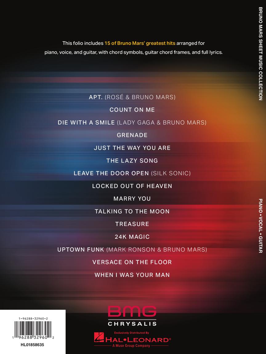 Bruno Mars Sheet Music Collection (PVG)
