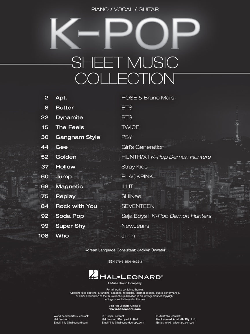 K-Pop Sheet Music Collection (Piano/Vocal/Guitar)
