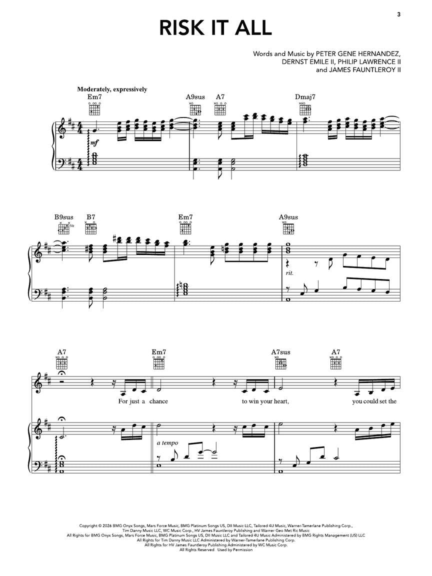 Bruno Mars – The Romantic (Piano/Vocal/Guitar)
