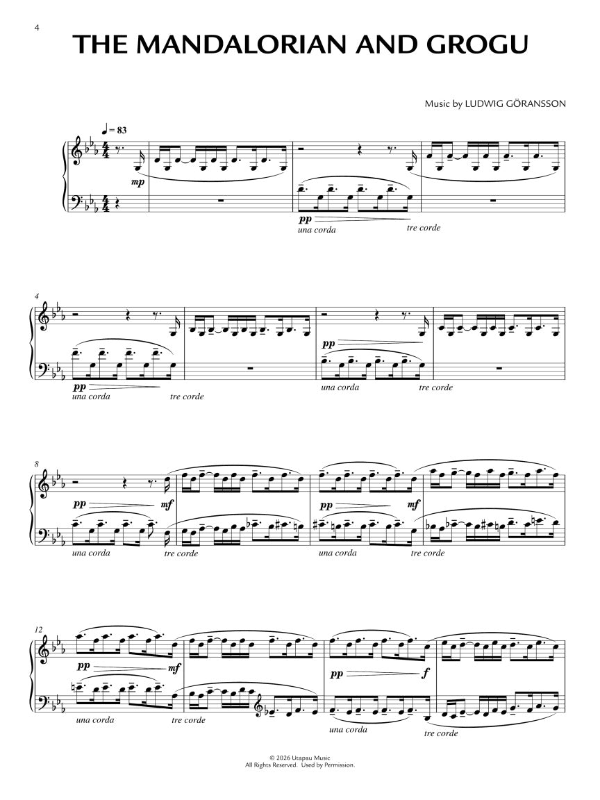 (預售 Pre-order) 曼達洛人與古古 Star Wars: The Mandalorian and Grogu for Piano Solo