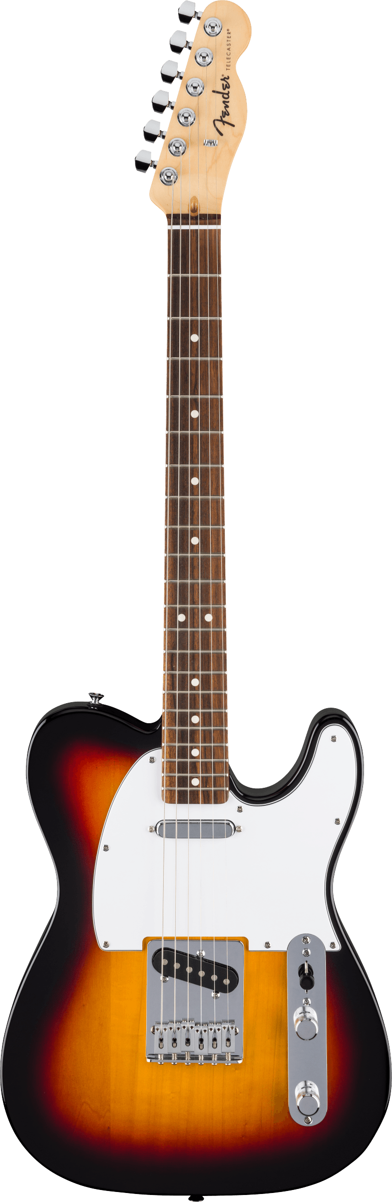 Fender Standard Telecaster®, Laurel Fingerboard, White Pickguard, 3-Color Sunburst