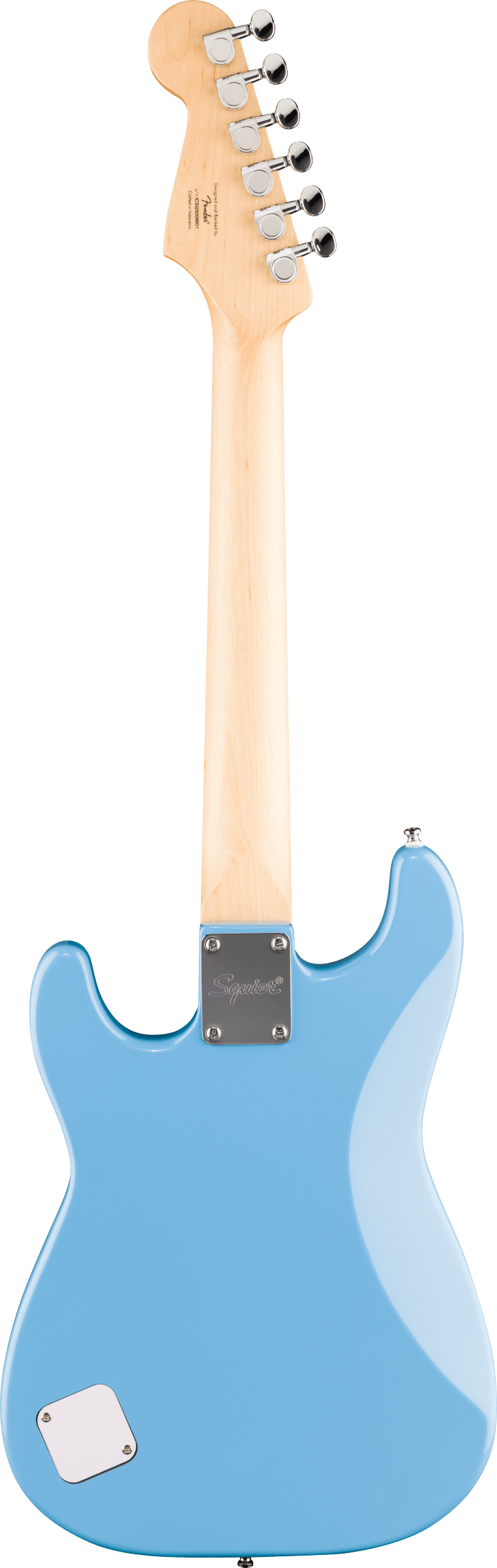 Squier Mini Stratocaster®, Maple Fingerboard, White Pickguard, California Blue