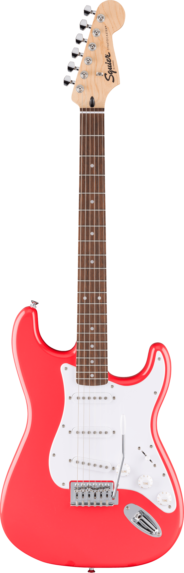 Squier Limited Edition Squier Sonic® Stratocaster®, Laurel Fingerboard, Fiesta Red with White Pickguard