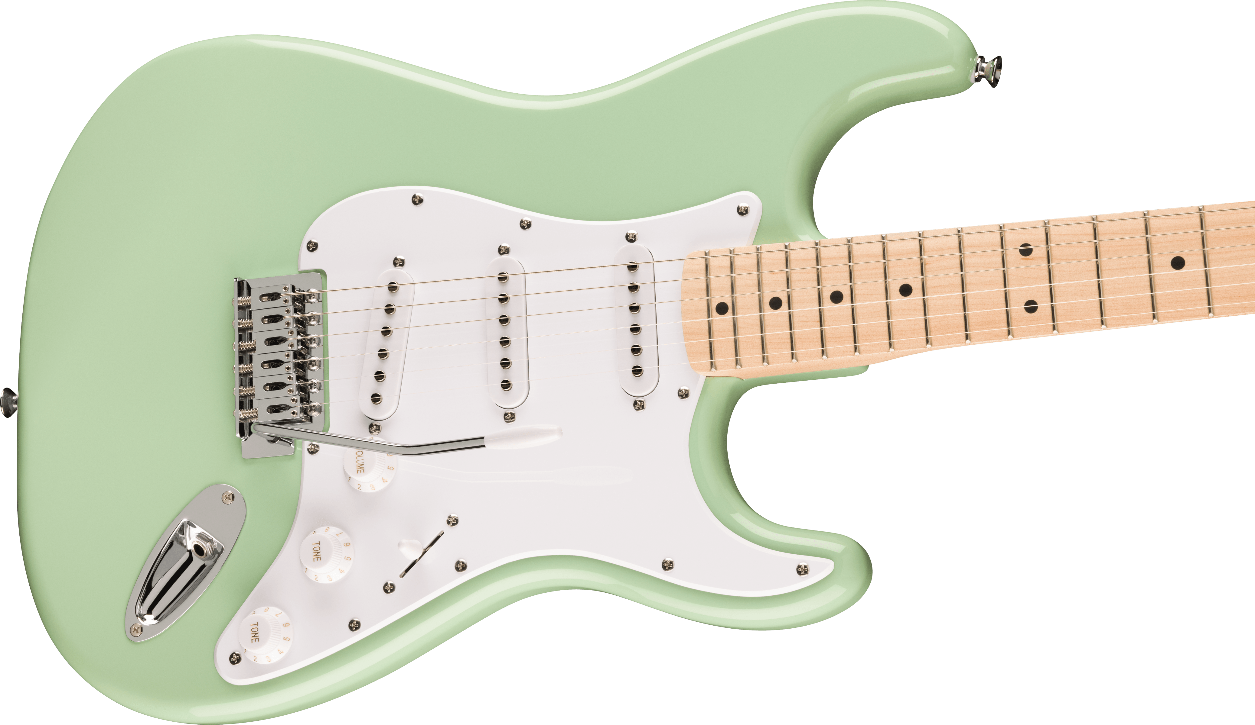 Squier FSR Squier Sonic® Stratocaster®, Maple Fingerboard, White Pickguard, Surf Green