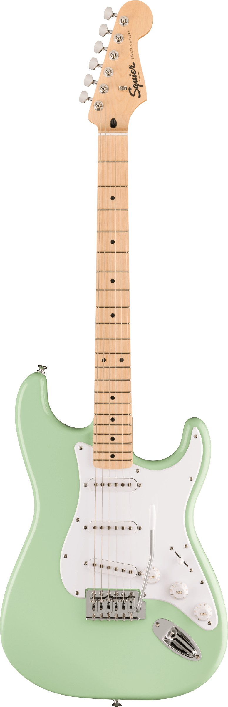Squier FSR Squier Sonic® Stratocaster®, Maple Fingerboard, White Pickguard, Surf Green
