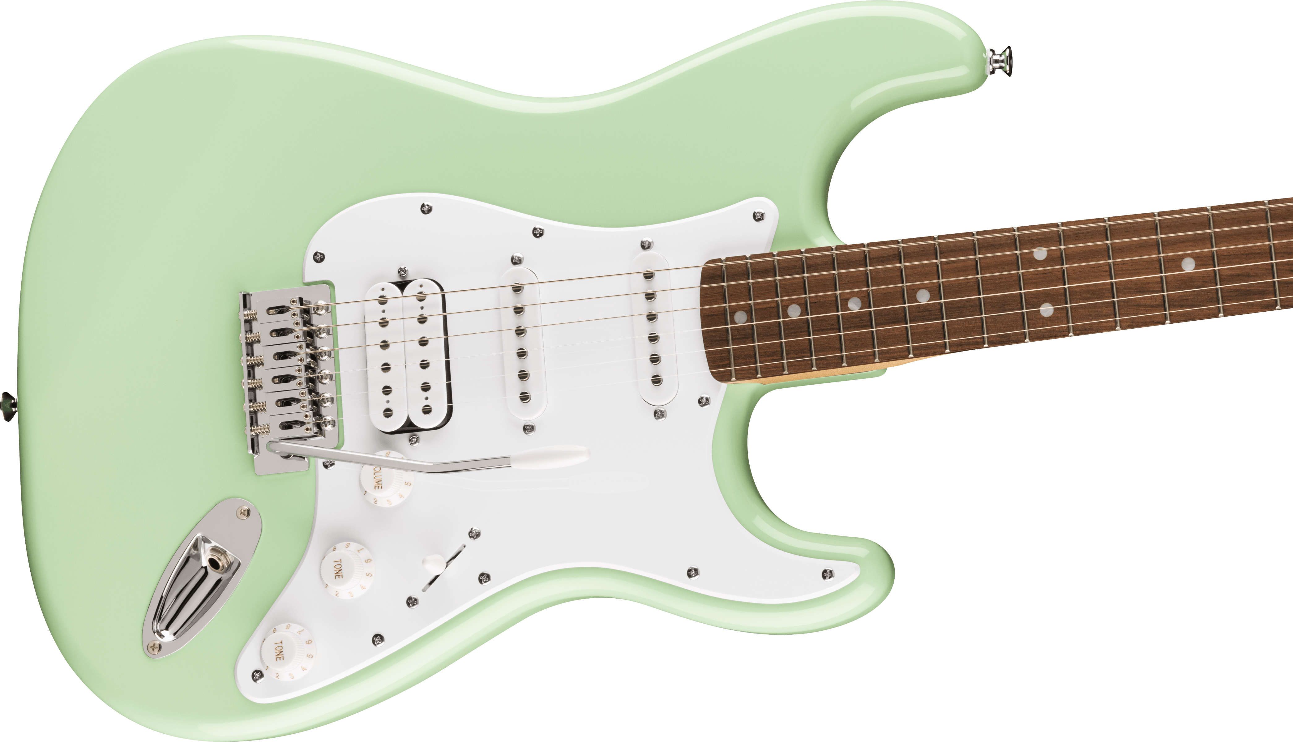 Squier FSR Squier Sonic® Stratocaster® HSS, Laurel Fingerboard, White Pickguard, Surf Green