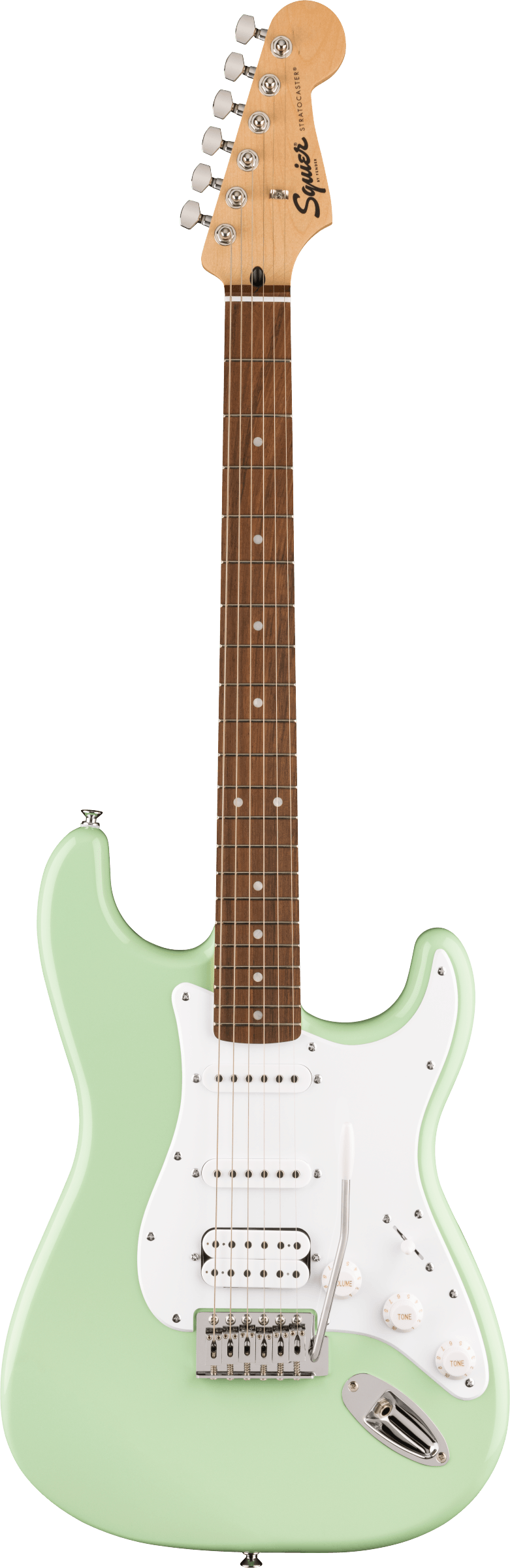 Squier FSR Squier Sonic® Stratocaster® HSS, Laurel Fingerboard, White Pickguard, Surf Green