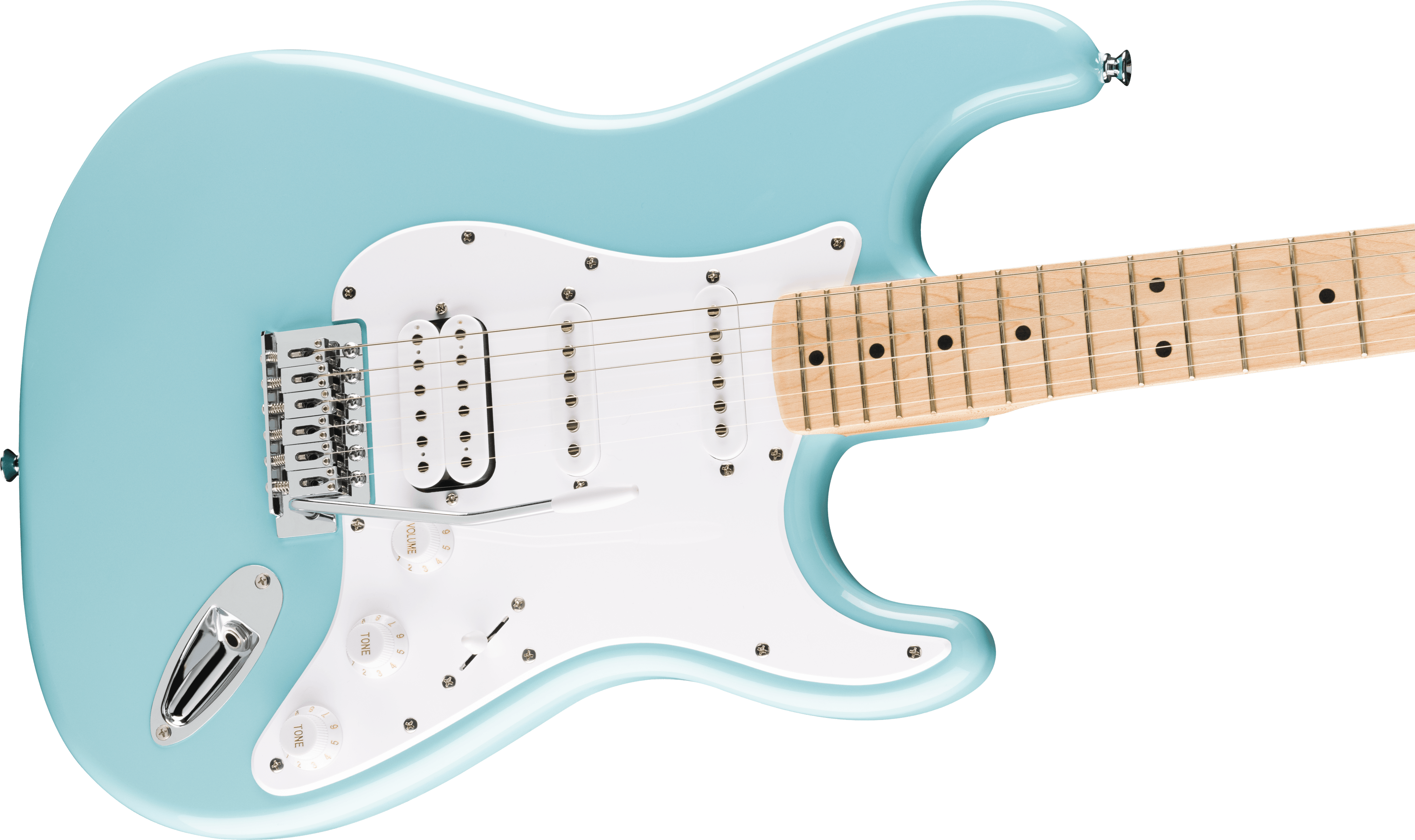 Squier FSR Squier Sonic® Stratocaster® HSS, Maple Fingerboard, White Pickguard, Tropical Turquoise