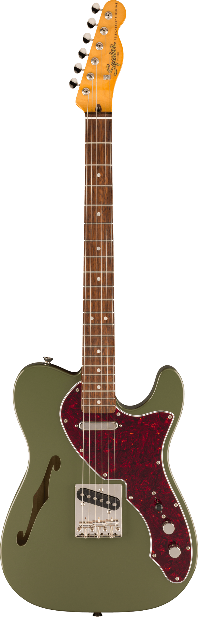 Squier Limited Edition Classic Vibe '60s Telecaster Thinline, Dark Olive Green