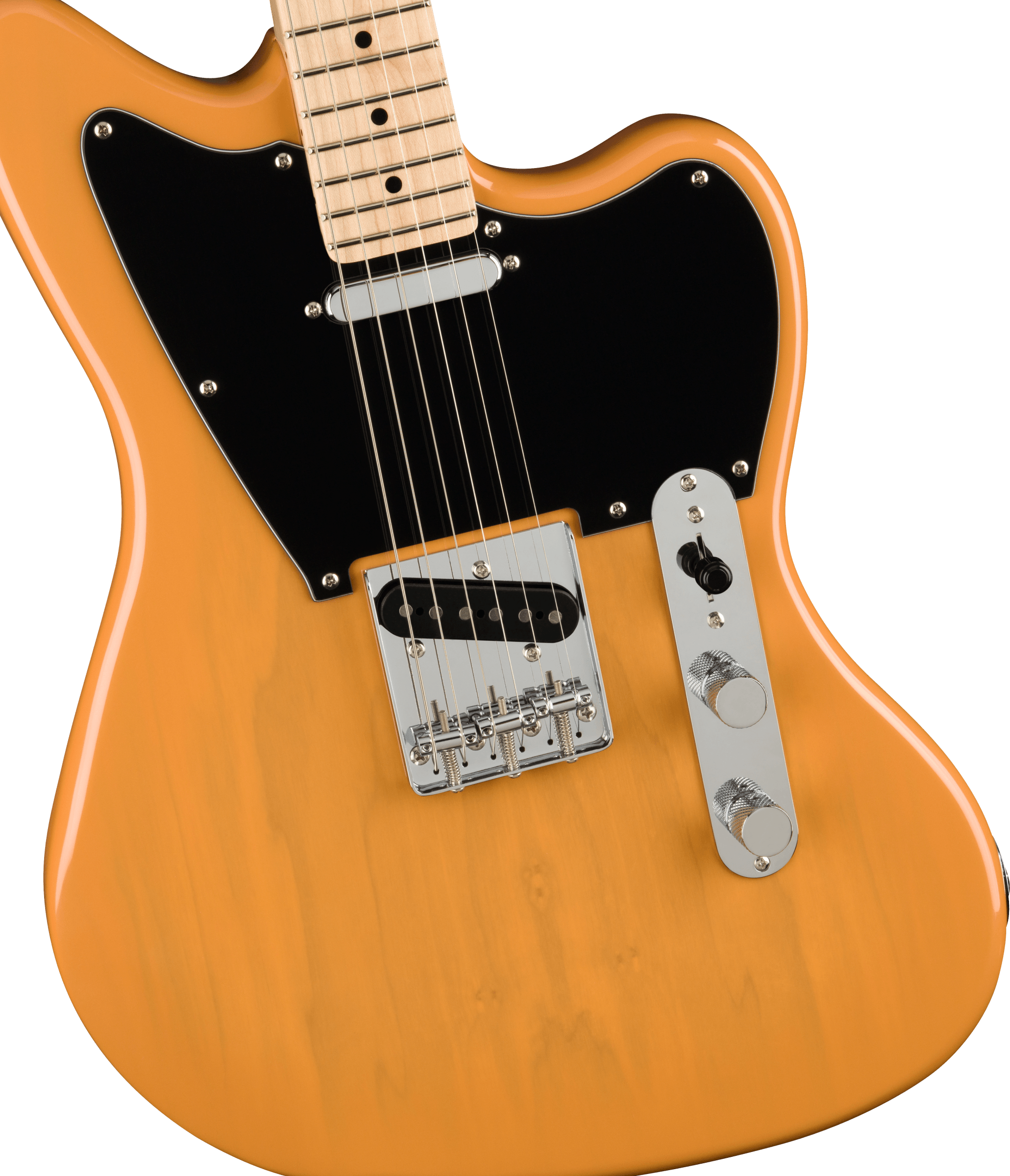 Fender Paranormal Offset Telecaster®, Maple Fingerboard, Black Pickguard, Butterscotch Blonde