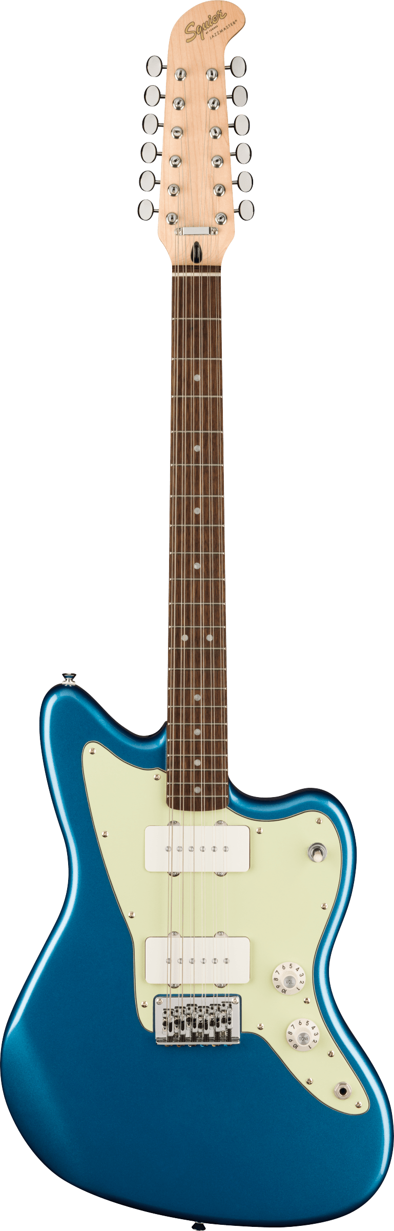 Squier Paranormal Jazzmaster® XII, Laurel Fingerboard, Mint Pickguard, Lake Placid Blue