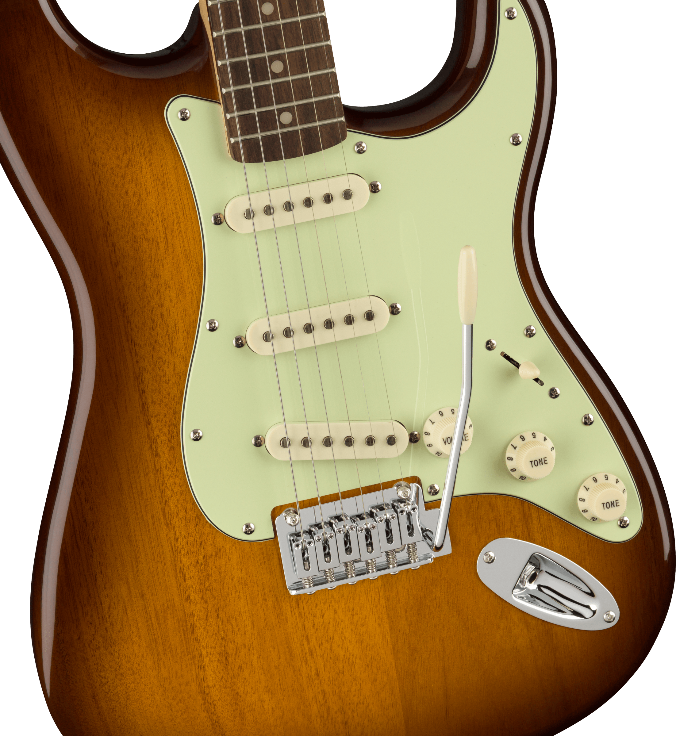 Squier FSR Affinity Series® Stratocaster®, Laurel Fingerboard, Mint Pickguard, Honey Burst