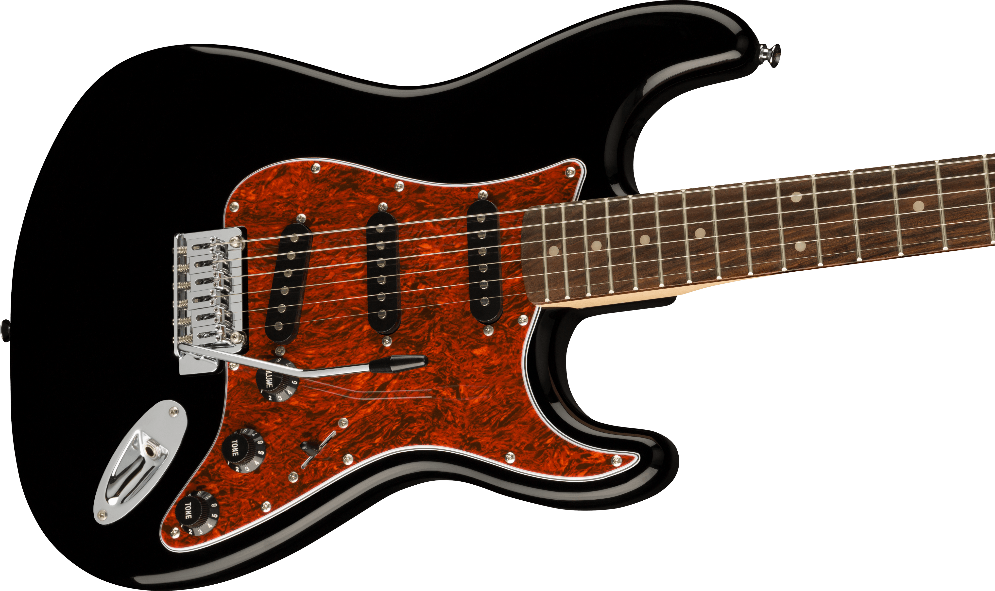 Squier FSR Affinity Series® Stratocaster®, Laurel Fingerboard, Tortoiseshell Pickguard, Black