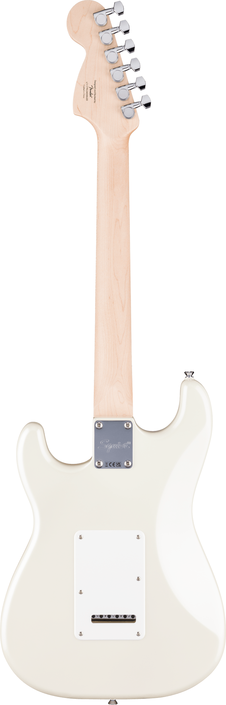 Squier SR Affinity™ Stratocaster® Junior HSS, Maple Fingerboard, White Pickguard, Pearl White