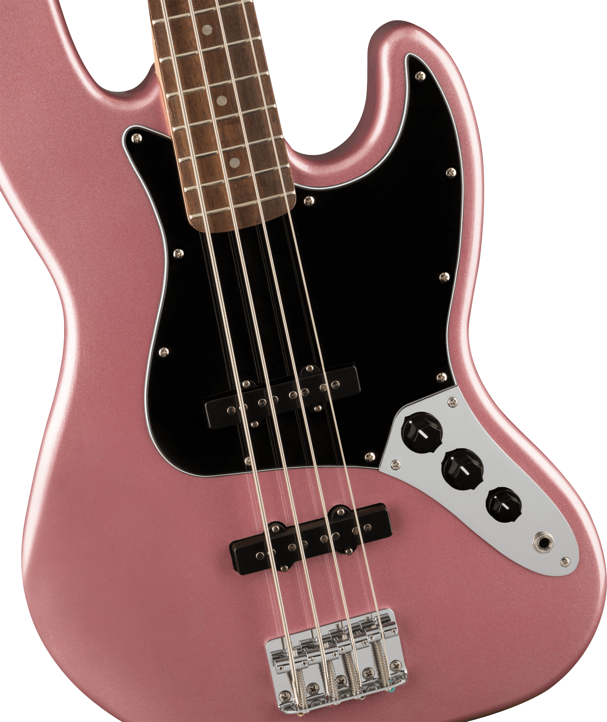 Squier Affinity Series™ Jazz Bass®, Laurel Fingerboard, Black Pickguard, Burgundy Mist