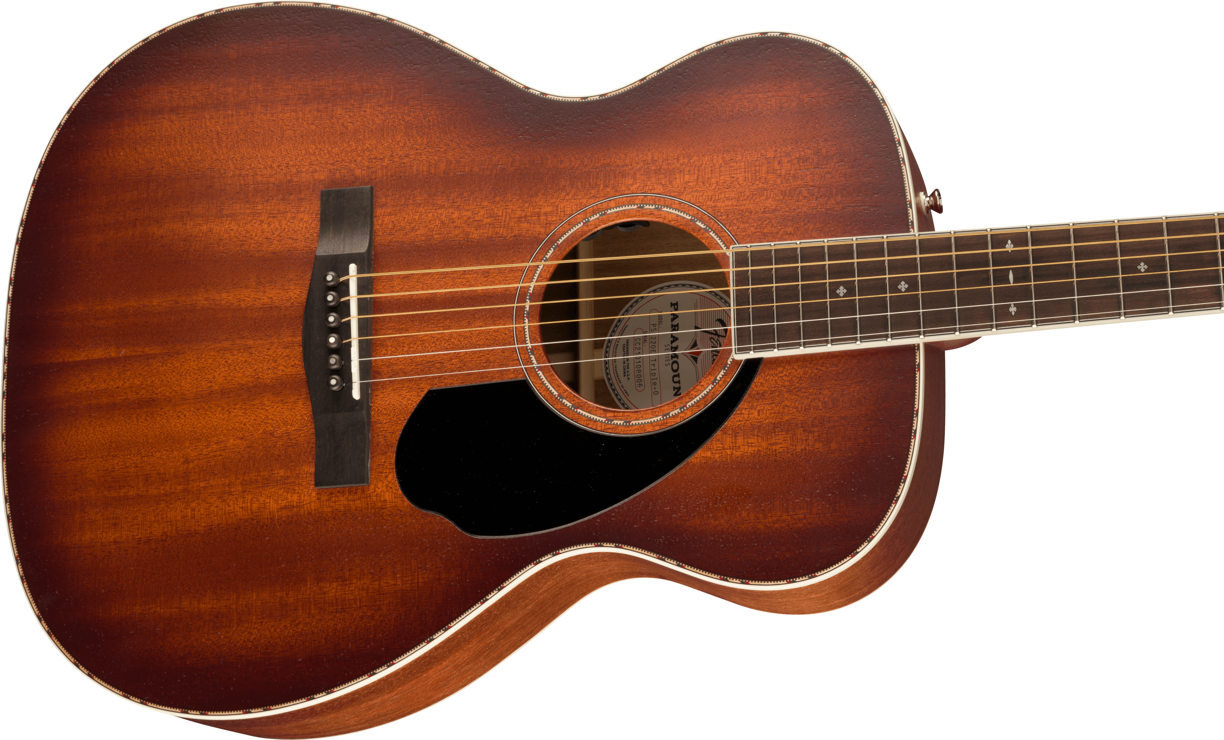 Fender PO-220E Orchestra, All Mahogany, Ovangkol Fingerboard, Aged Cognac Burst