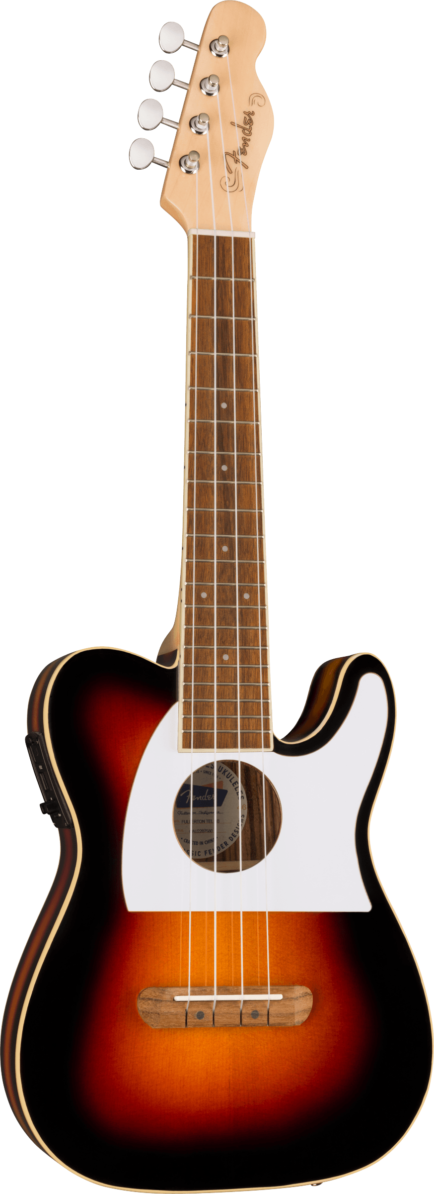 Fender Fullerton Tele® Uke, Walnut Fingerboard, White Pickguard, 2-Color Sunburst