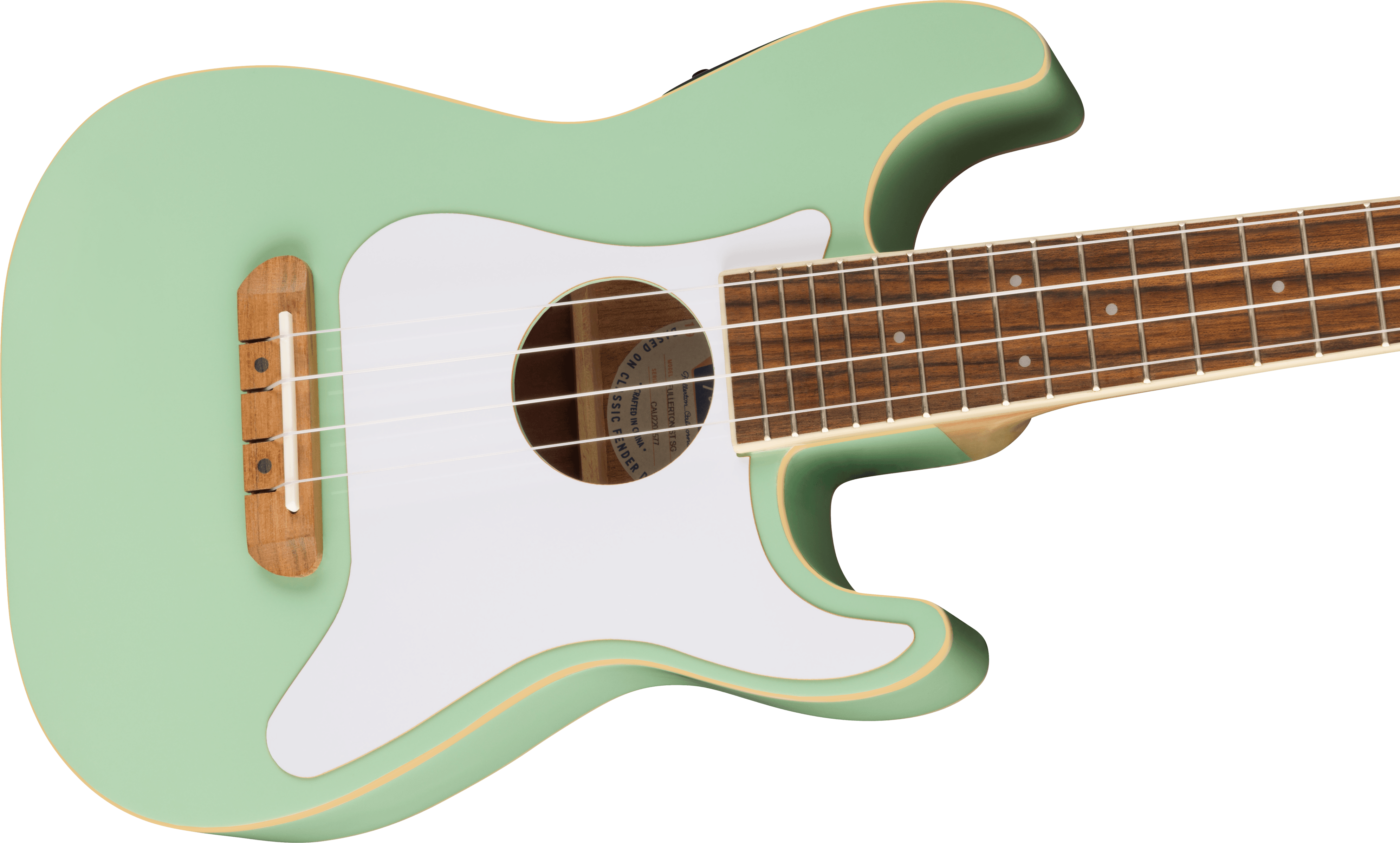 Fender Fullerton Strat® Uke, Walnut Fingerboard, White Pickguard, Surf Green