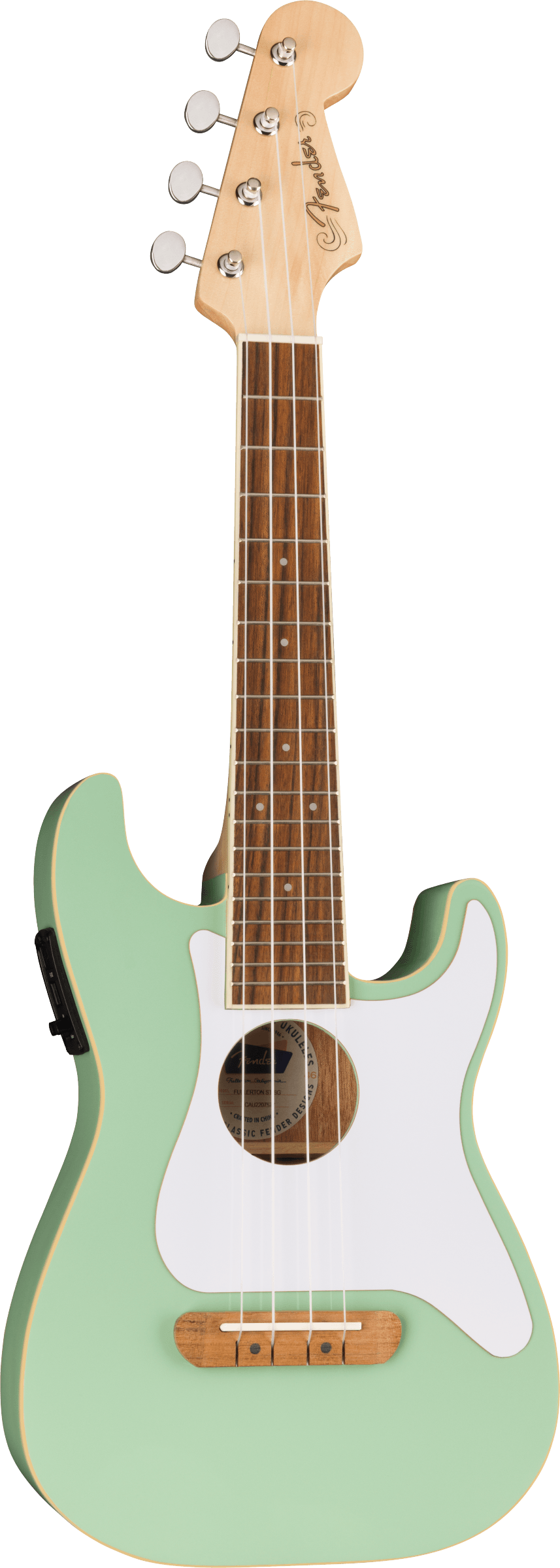 Fender Fullerton Strat® Uke, Walnut Fingerboard, White Pickguard, Surf Green