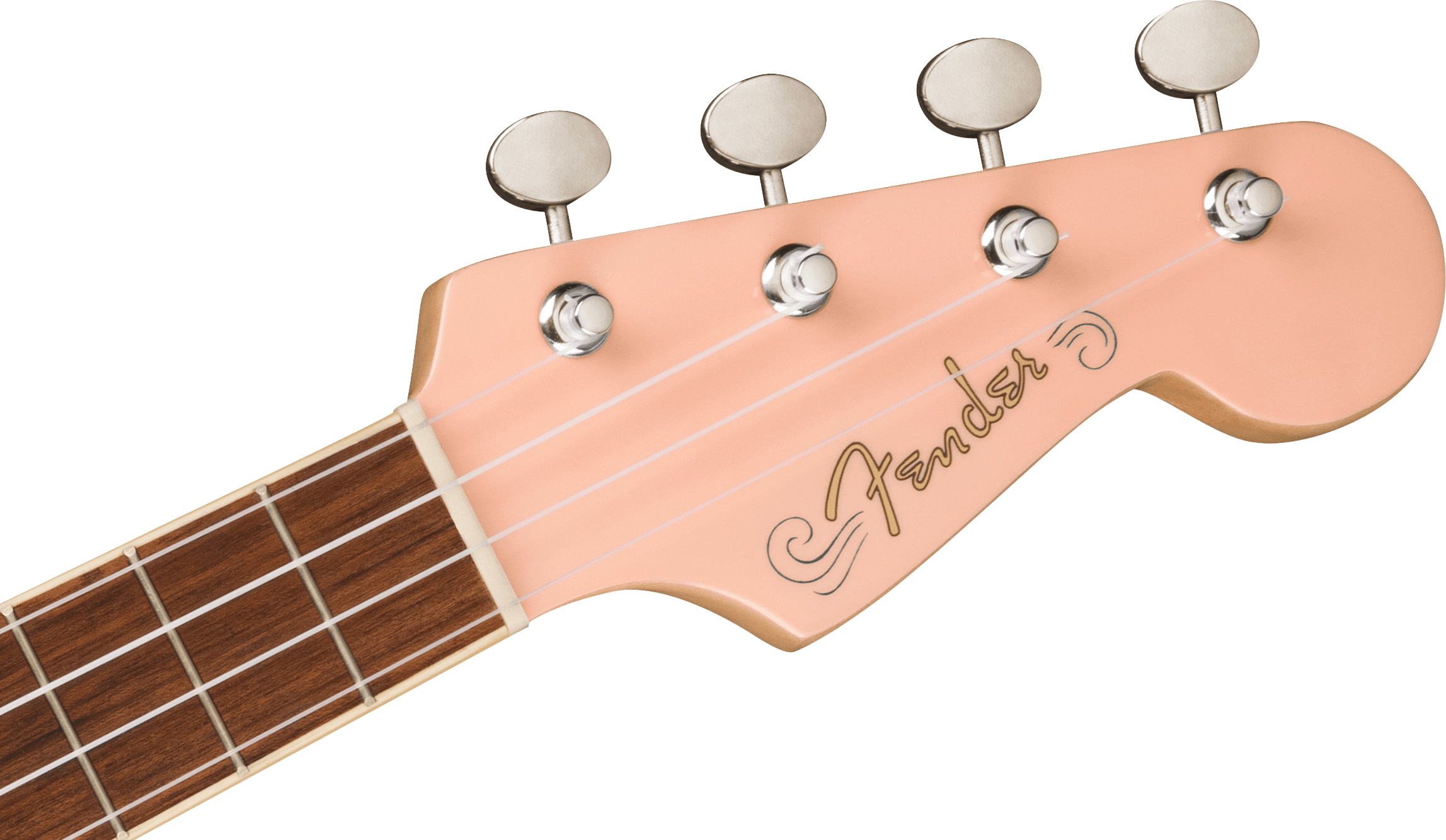 Fender Fullerton Jazzmaster® Uke, Walnut Fingerboard, Tortoiseshell Pickguard, Shell Pink