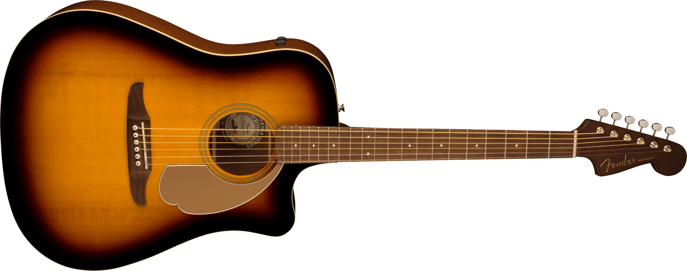 Fender Redondo Player, Walnut Fingerboard, Gold Pickguard, Sunburst