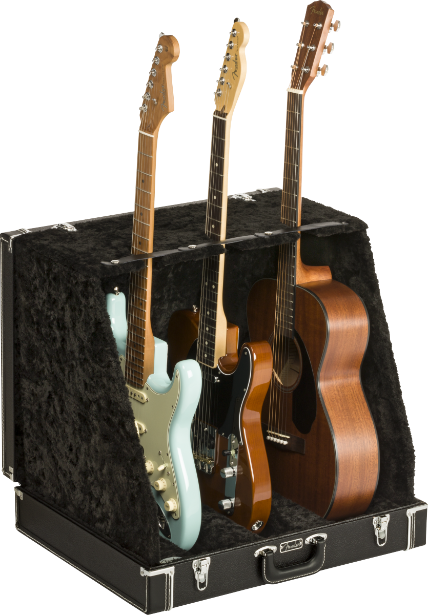 Fender® Classic Series Case Stand - 3 Guitar, Black