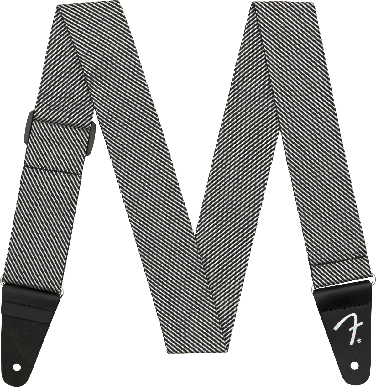 Fender Modern Tweed Strap, White/Black 2"