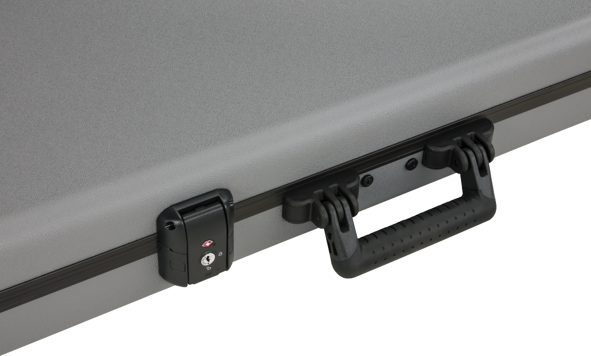 Fender Deluxe Molded Strat/Tele Case, Silver/Blue