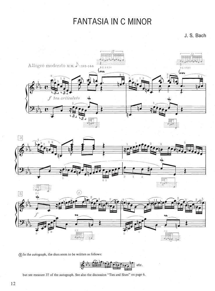 Fantasia in C minor BWV 906 (Alfred Masterwork Edition) Piano