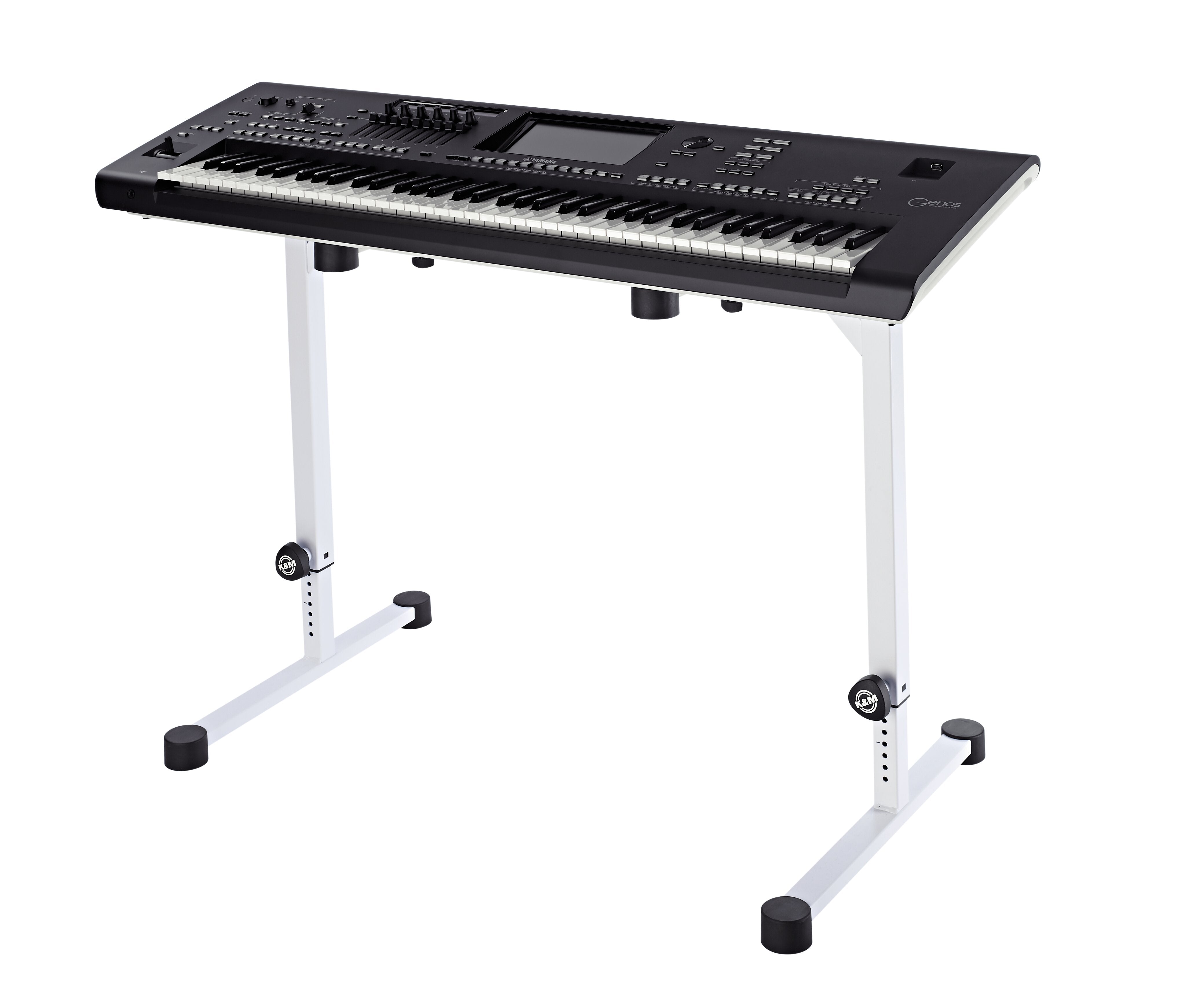 K&M 18810 Table-style keyboard stand »Omega«, Pure White