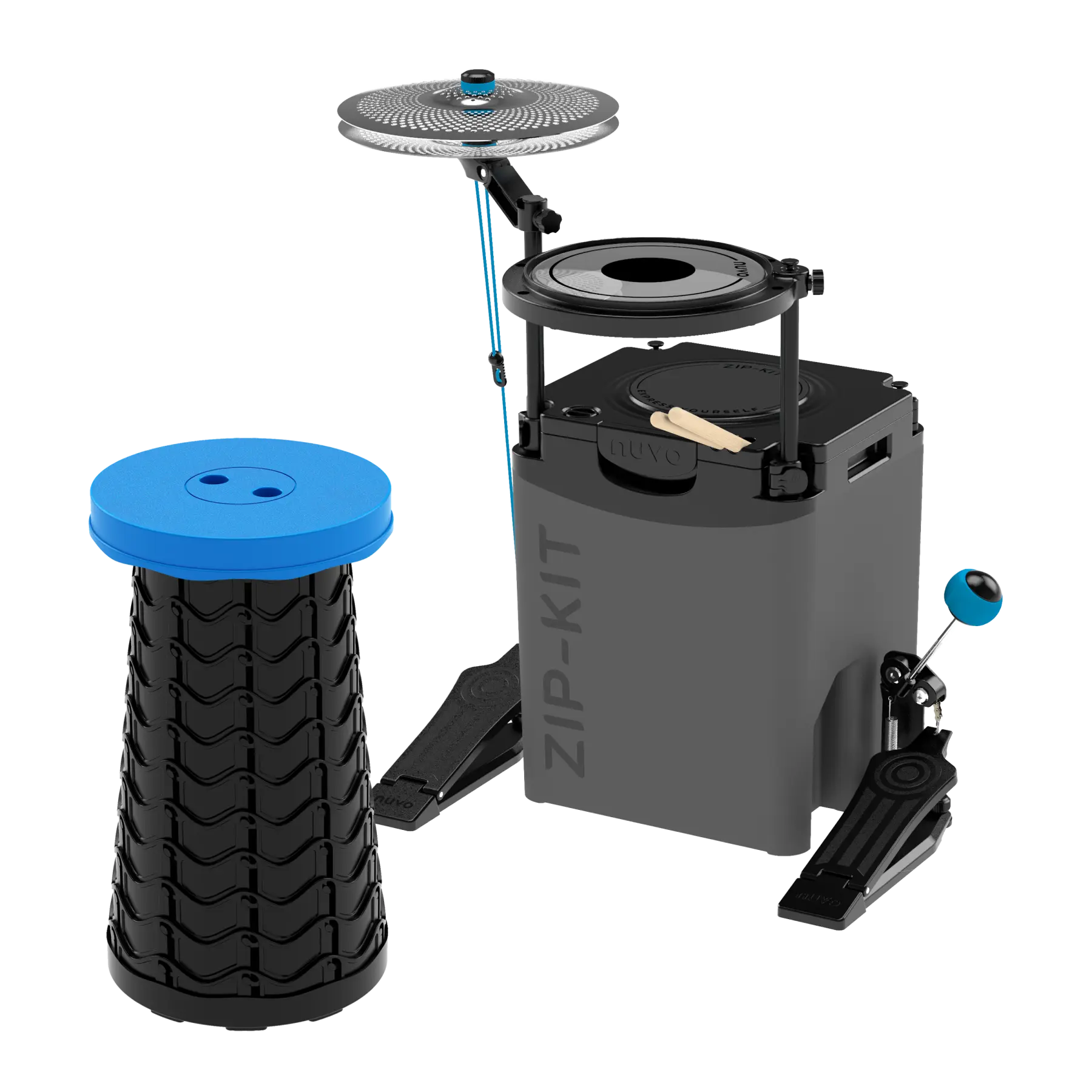 NUVO Zip Kit Compact Drum Set - Essential Kit