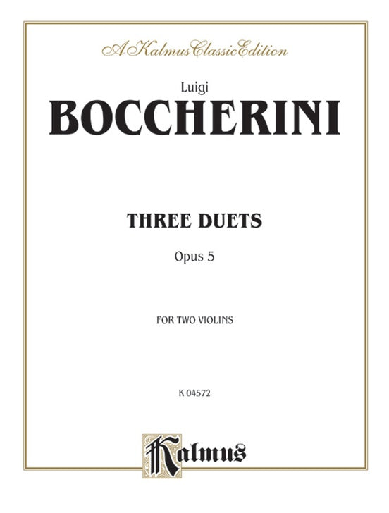 Boccherini: Three Duets, Opus 5 (for 2 Violin)