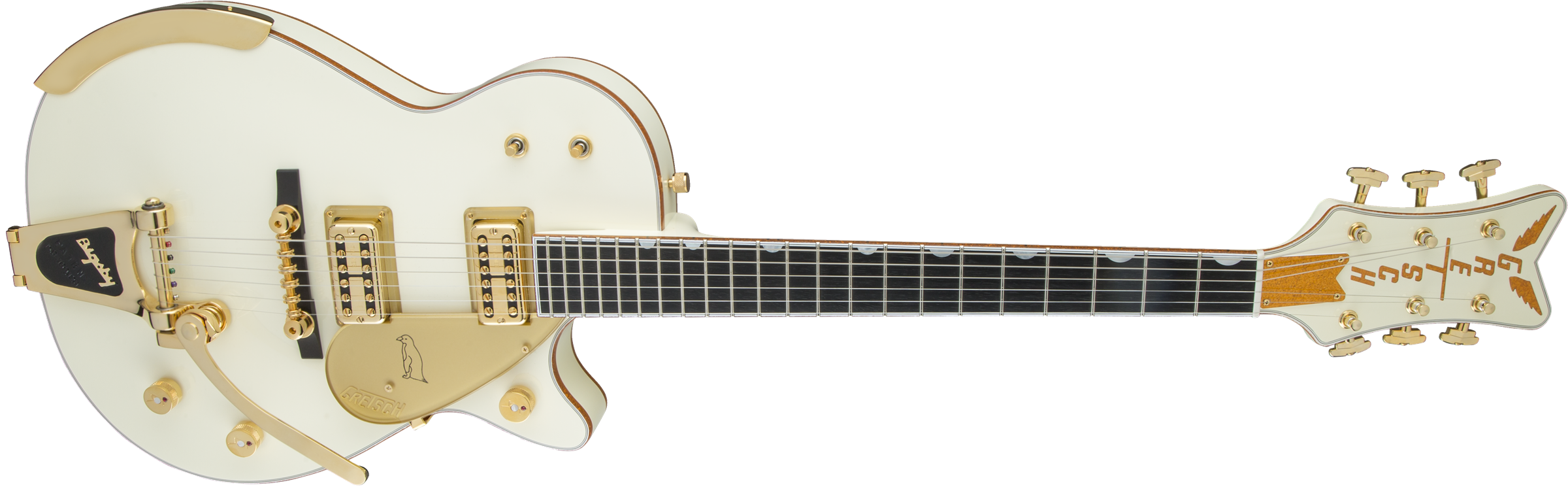 Gretsch G6134T-58 Vintage Select ’58 Penguin™ with Bigsby®, TV Jones®, Vintage White