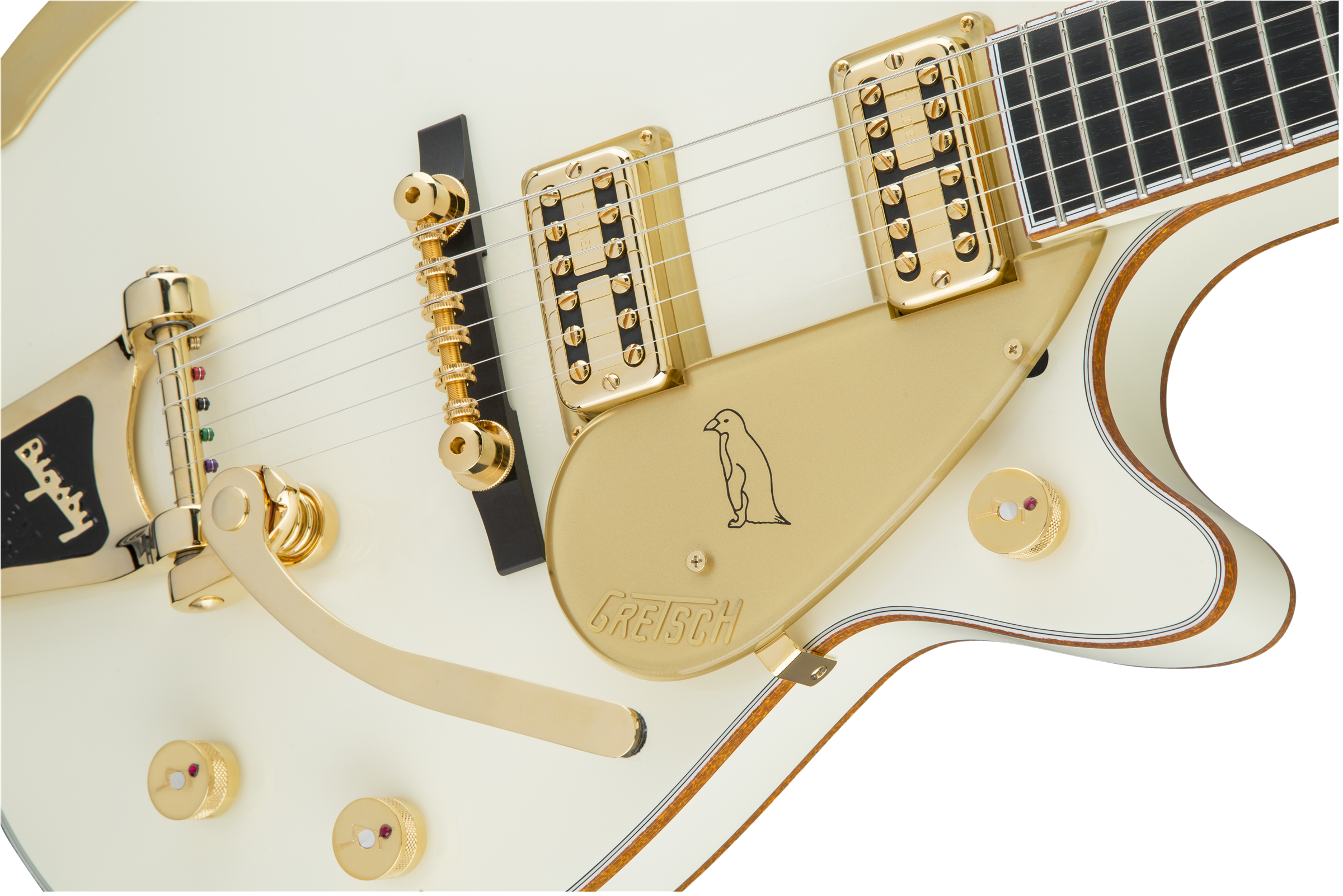 Gretsch G6134T-58 Vintage Select ’58 Penguin™ with Bigsby®, TV Jones®, Vintage White