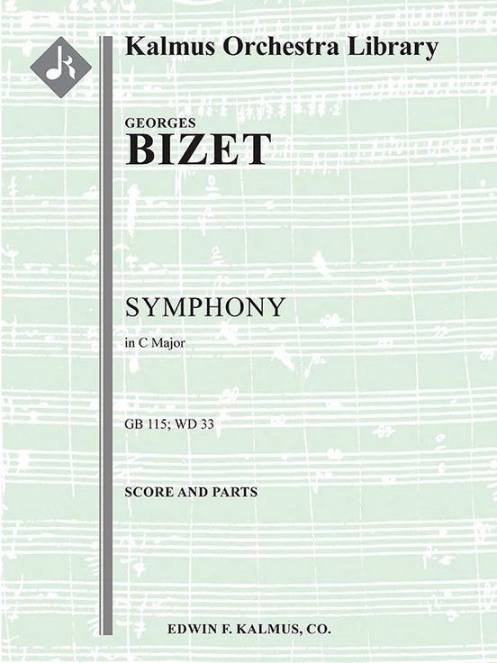 Bizet: Symphony in C GB 115; WD 33 (Conductor Score and Parts)